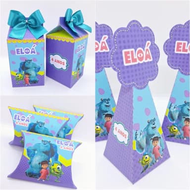 PEGUE E MONTE - Kit Festa MONSTR0 SA - Decoração de Festa - Caixinhas Personalizadas