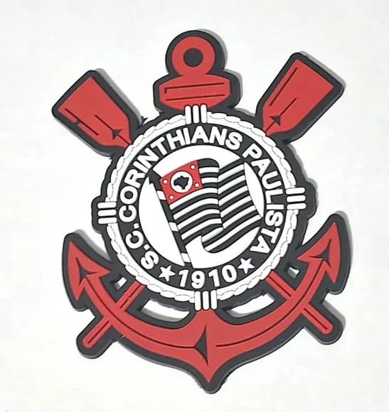 Porta Copo Escudo Time 8cm Emborrachado 2 Unidades