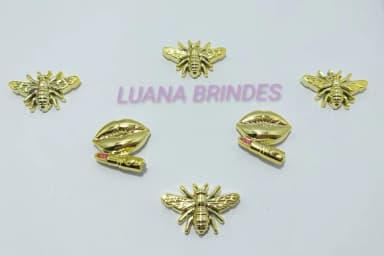 Aplique Boca e Mariposa em ABS - pct com 6 unidades