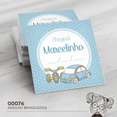 Adesivo Quadrado Brinquedos - 00076