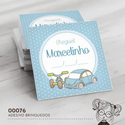 Adesivo Quadrado Brinquedos - 00076