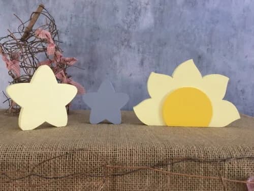 Sol de Mesa Decoração BEBÊ + ESTRELAS