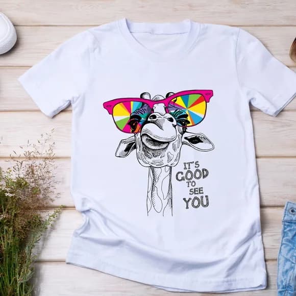 Camiseta Divertida Girafa - Its Good To See You