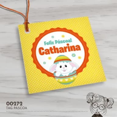 Tag Quadrada Páscoa - 00272