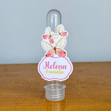 Apliques para Tubetes Personalizados BORBOLETA - Decoração de Festa | Lembrancinhas | Aniversário | Personalizados