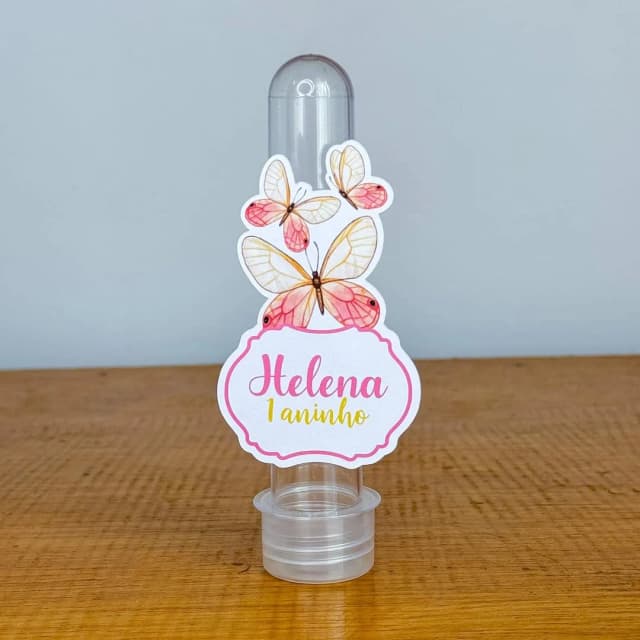 Apliques para Tubetes Personalizados BORBOLETA - Decoração de Festa | Lembrancinhas | Aniversário | Personalizados