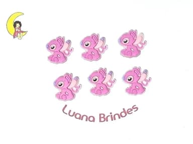 Aplique Mini Angel 2,5cm Emborrachado Pacote com 6 Unidades