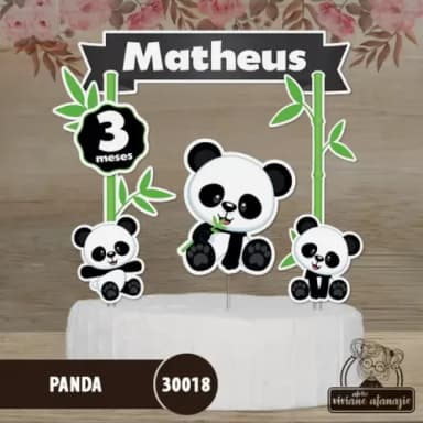 Topo de Bolo Panda - 30018