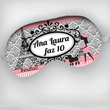 Mascara de Dormir personalizada com tema Paris