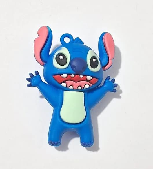 Pingente Stitch 5,5cm Emborrachado Pacote com 2 Unidades