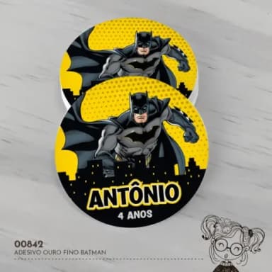 Adesivo Água Ouro Fino Batman - 00842