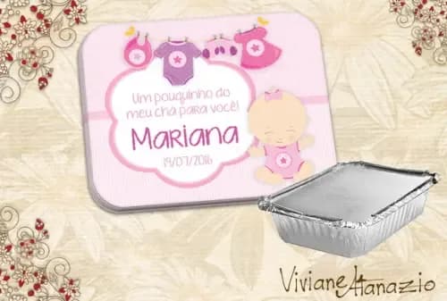 Adesivo Marmitinha Chá de Bebê - 00340