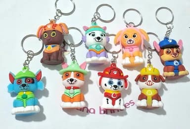 Chaveiros 3d Patrulha Canina 6cm Emborrachado 2 Unidades