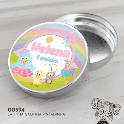 Latinha Adesivada Galinha Pintadinha - 00594