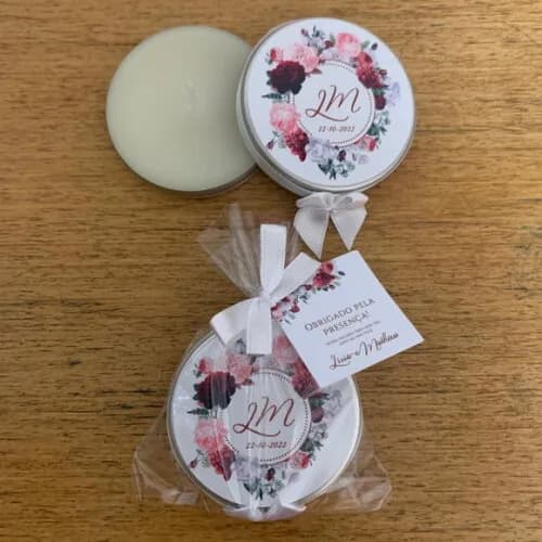 Lembrança para Casamento Vela Aromática