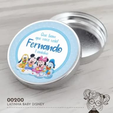 Latinha Adesivada Baby Disney - 00200