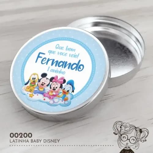 Latinha Adesivada Baby Disney - 00200