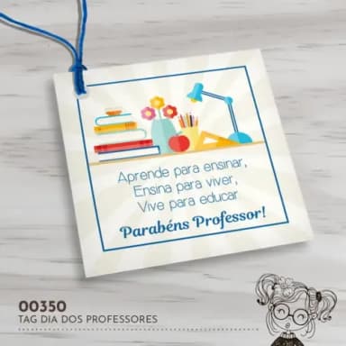 Tag Quadrada Dia dos Professores - 00350