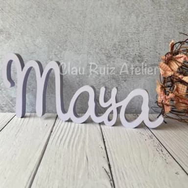 Linha Cursiva -letras Decorativas em mdf Quarto de Bebê