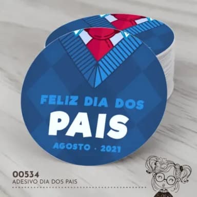 Adesivo Redondo Dia dos Pais - 00534