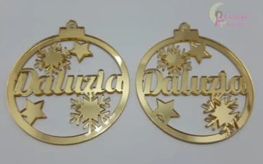 Bola Natal Daluzia de Acrílicos Espelhados-pct c/3 un