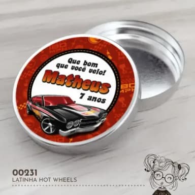 Latinha Adesivada Hot Wheels - 00231