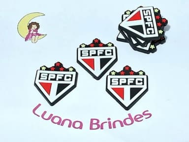 Aplique Times Emborrachados 3,2cm Pacote com 6 Unidades