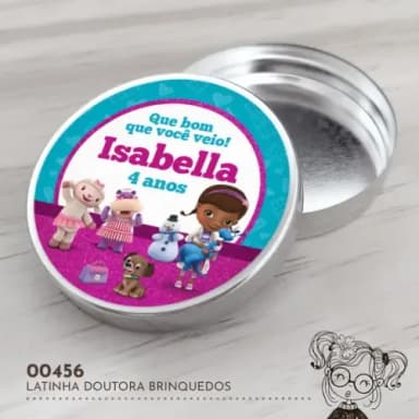 Latinha Adesivada Doutora Brinquedos - 00456