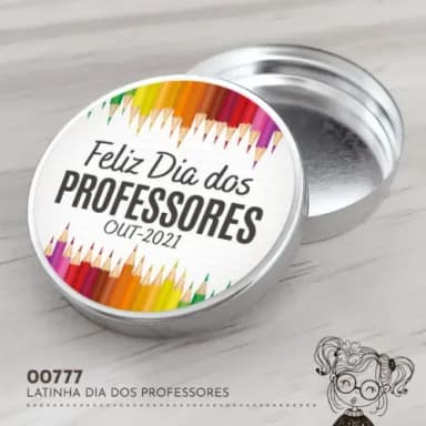Latinha Adesivada Dia dos Professores - 00777
