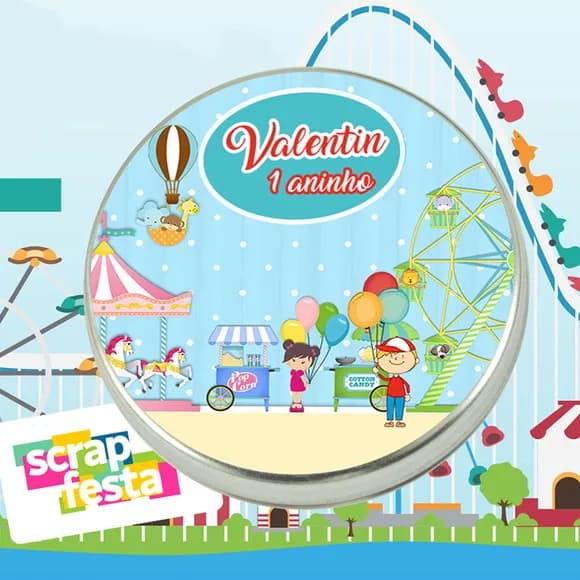 Latinhas Personalizadas Parque de Diversões