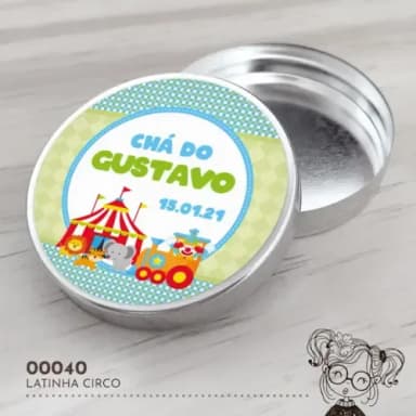 Latinha Adesivada Circo - 00040