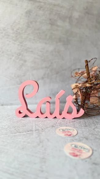 Linha Cursiva -letras Decorativas em mdf Quarto de Bebê