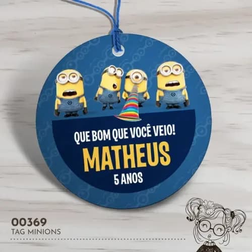 Tag Redonda Minions - 00369