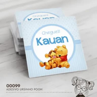 Adesivo Quadrado Ursinho Pooh - 00099
