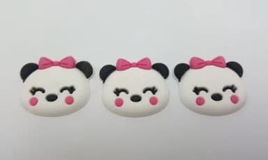 Aplique Panda Emborrachado de 2,6cm