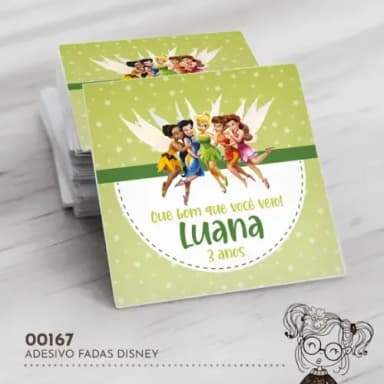 Adesivo Quadrado Fadas Disney - 00167