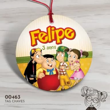 Tag Redonda Turma do Chaves - 00463