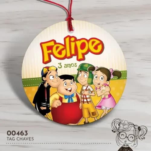 Tag Redonda Turma do Chaves - 00463