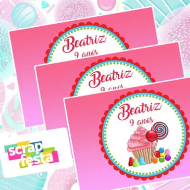 Adesivo Personalizado Retangular 12x8 Confeitaria