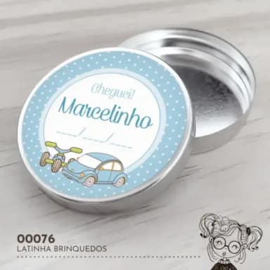 Latinha Adesivada Brinquedos - 00076