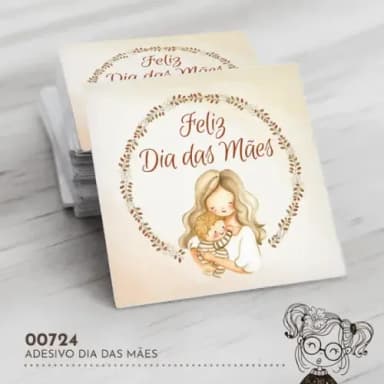 Adesivo Quadrado Dia das Mães - 00724