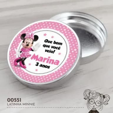 Latinha Adesivada Minnie - 00551