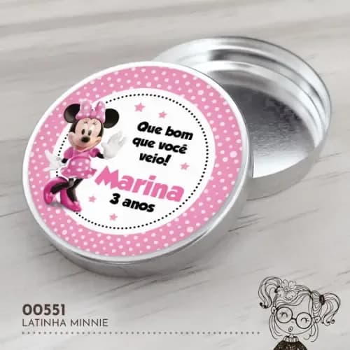 Latinha Adesivada Minnie - 00551