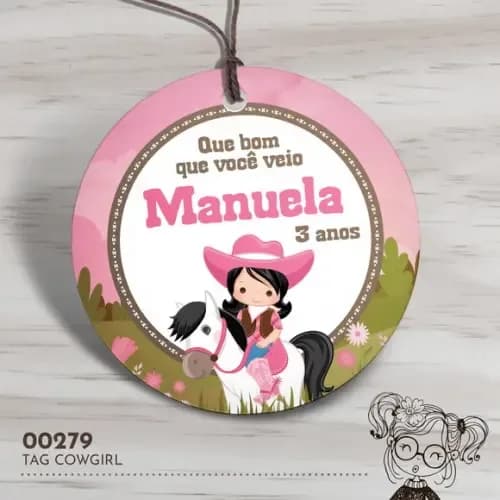 Tag Redonda Cowgirl - 00279