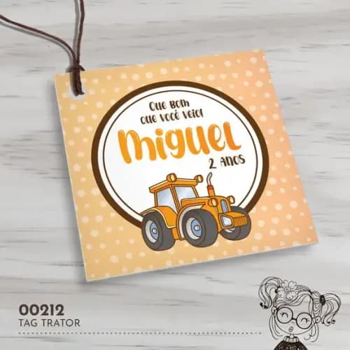 Tag Quadrada Trator - 00212