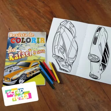 Revista Colorir + Giz Cera Soldadinho de Chumbo