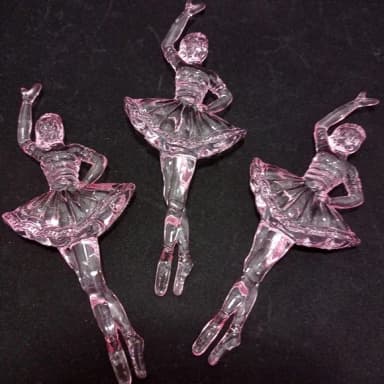 Bailarina de Acrílico Pink 15,0cm Pct 2 Unidades