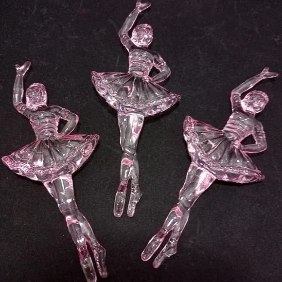 Bailarina de Acrílico Pink 15,0cm Pct 2 Unidades