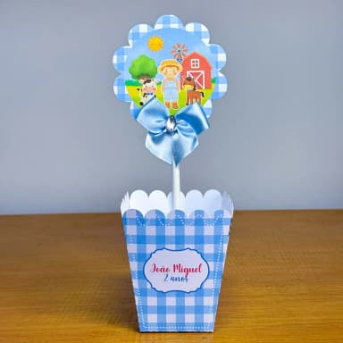 PEGUE E MONTE - Centro de Mesa FAZENDINHA MENINO - Decoração de Festa | Lembrancinhas | Aniversário | Personalizados