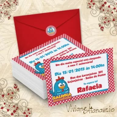 Convite Galinha Pintadinha - 00085